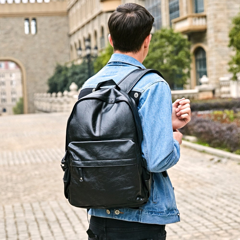 backpack preppy leather Preppy Style Leather Backpack