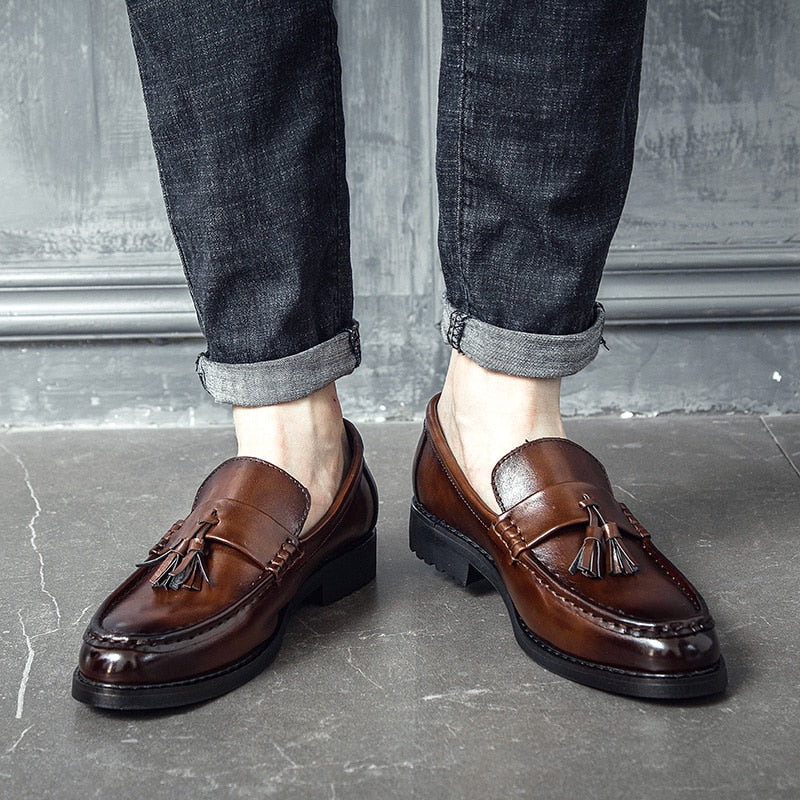 Men Dress Shoes Brown / 39