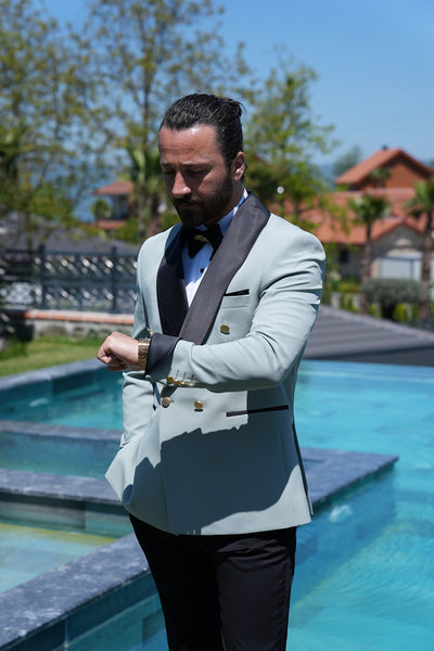 Breasted Shawl Collar Suit