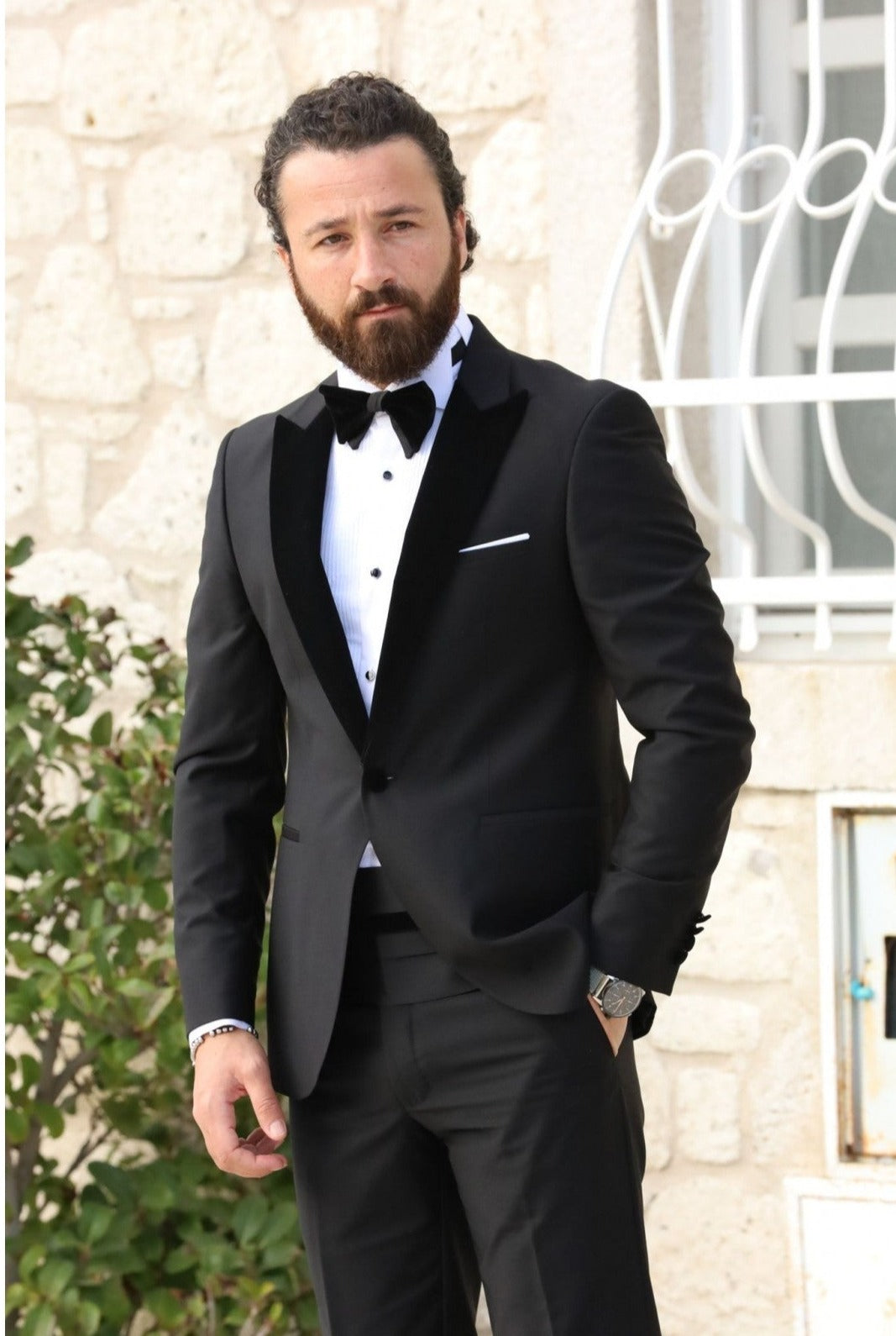 Black Slim Fit Groom Suit