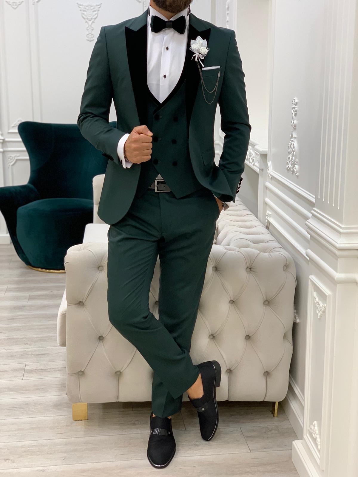 Green Slim Fit Suit