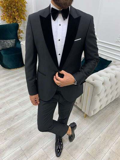 Black Slim Fit Groom Suit