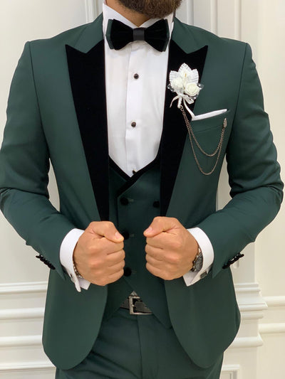 Green Slim Fit Suit