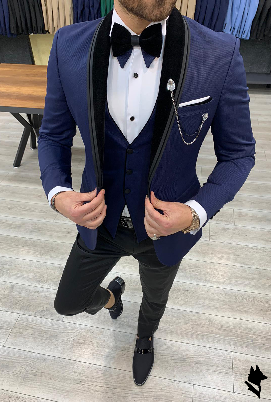 Navy Blue Suit Men | Gleoni