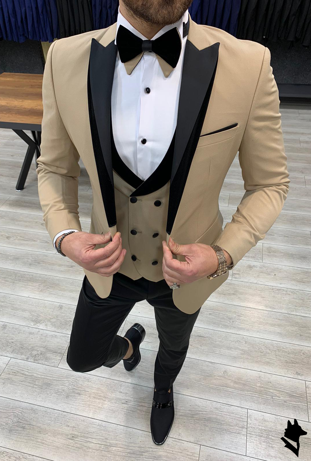 Wedding Suits For Men - Khaki Slim Suit | Gleoni