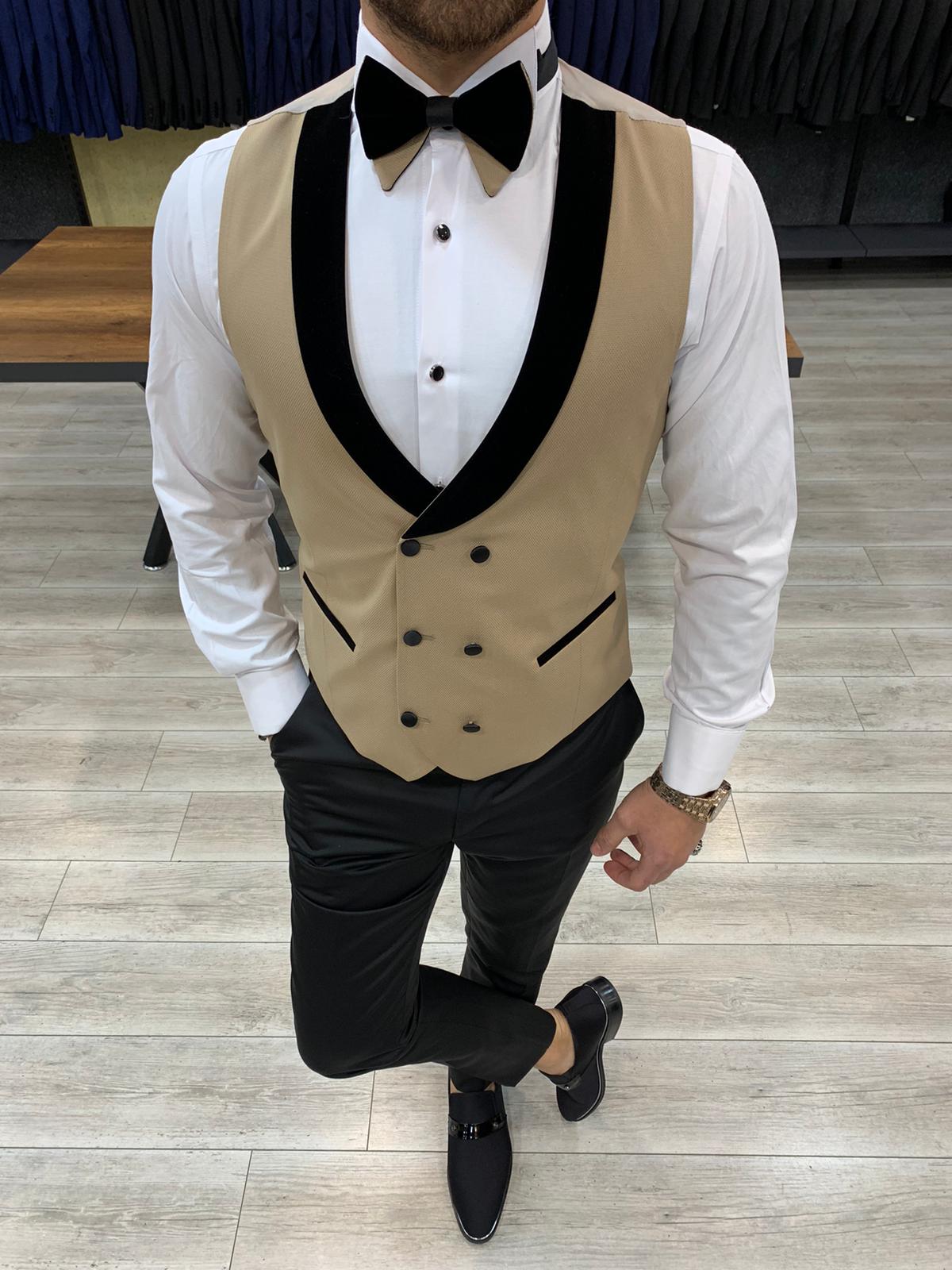 Wedding Suits For Men - Khaki Slim Suit | Gleoni