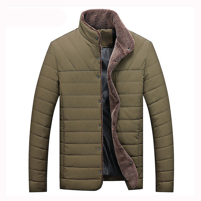 Winter Jacket Warm Brownish Green / M